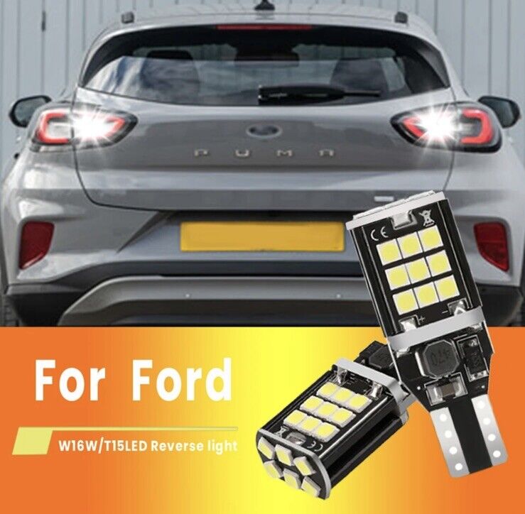 Ford Puma 2019-2021 Edge S-Max Cool White 6000K Reverse Lights Canbus Error Free