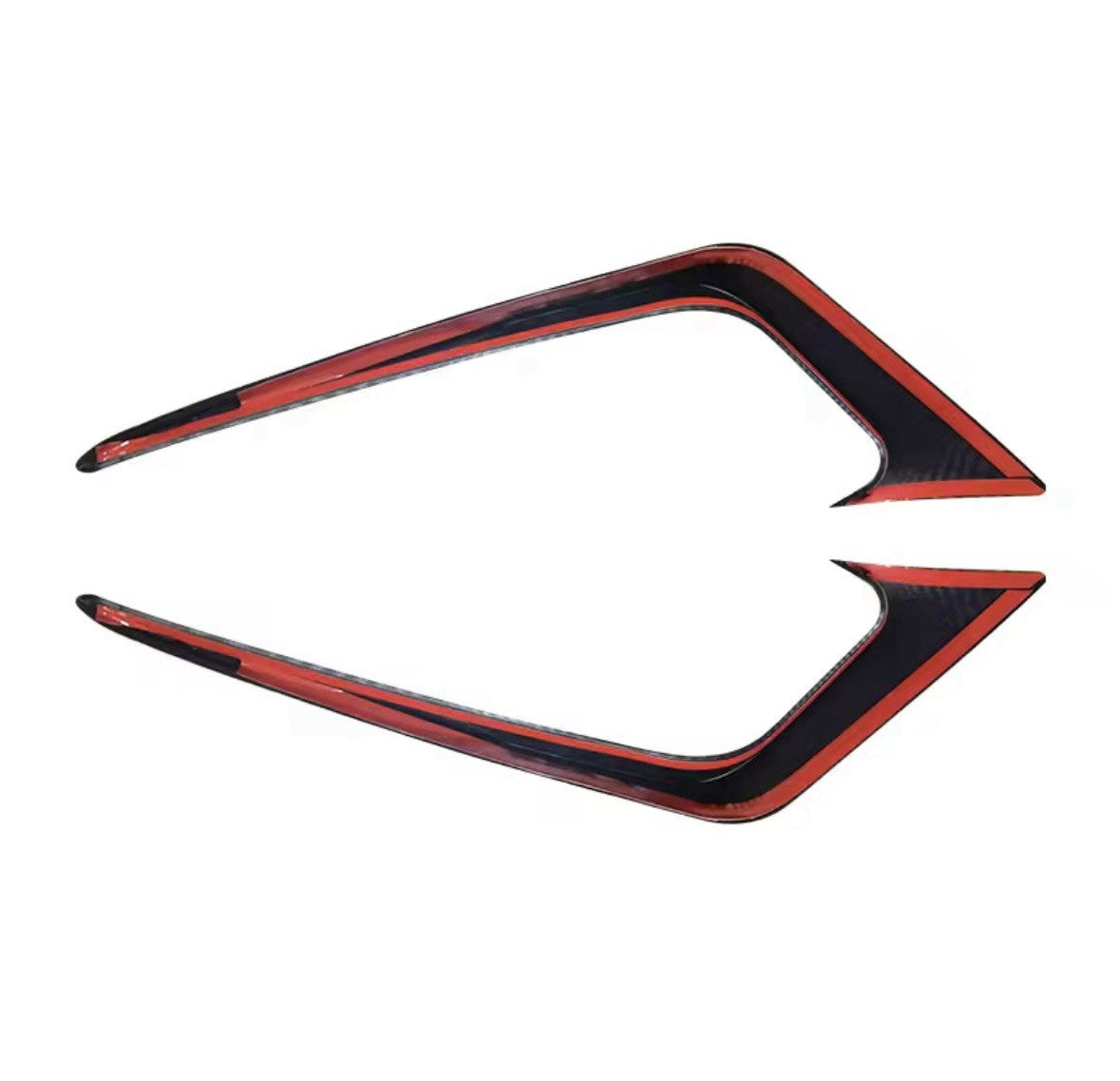 Ford Fiesta ST MK7 Gloss Black Front Bumper Canards Side Vent Fog Blade Trims