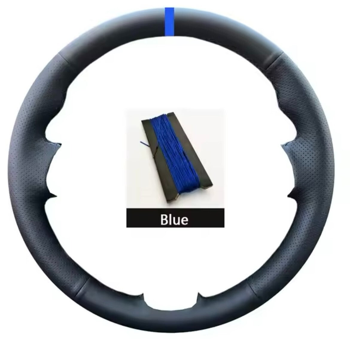 Ford Fiesta MK8 Focus MK4 Kuga Puma PU Leather Steering Wheel Cover Self Stitch