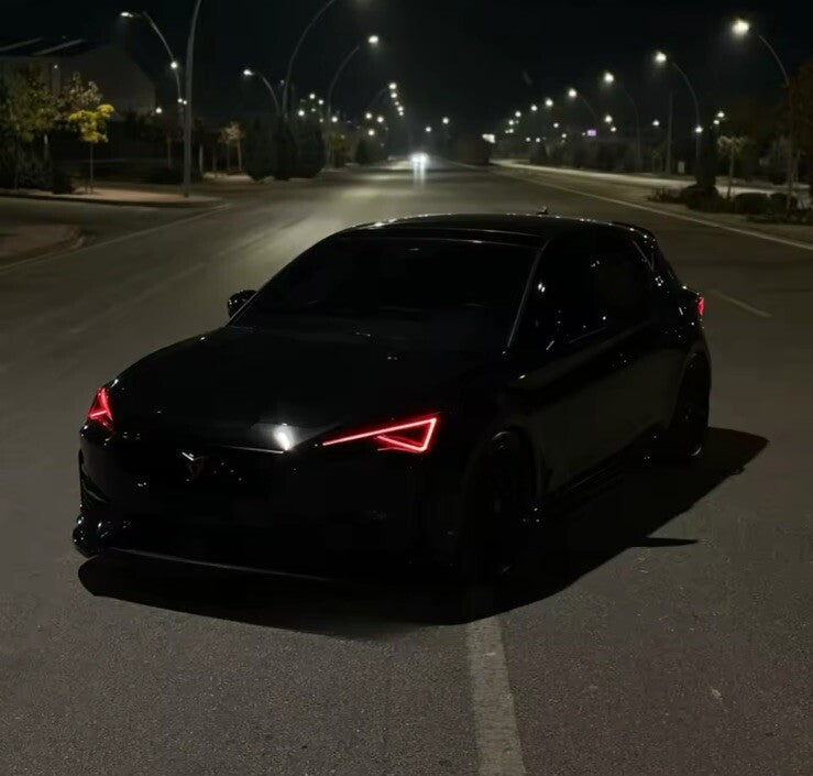 Red LED Daytime Running Lights Module For Seat Leon Cupra 2020-2024 Headlights