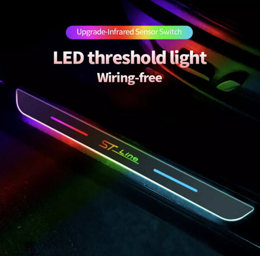 Ford ST Line LED Colour Change Door Sill Protector Scuff Plates Fiesta Focus