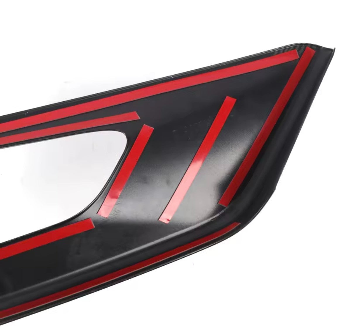 Carbon Fibre Front Fog Light Surround Trim Overlay Frames For Ford Puma 2019-2024