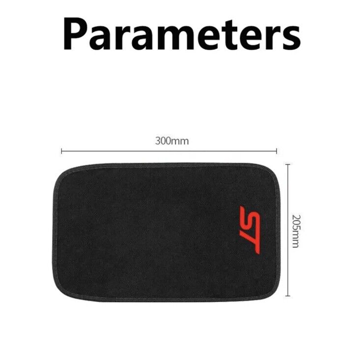 Ford ST Armrest Cover Black Suede Finish For Ford Fiesta Focus Puma ST