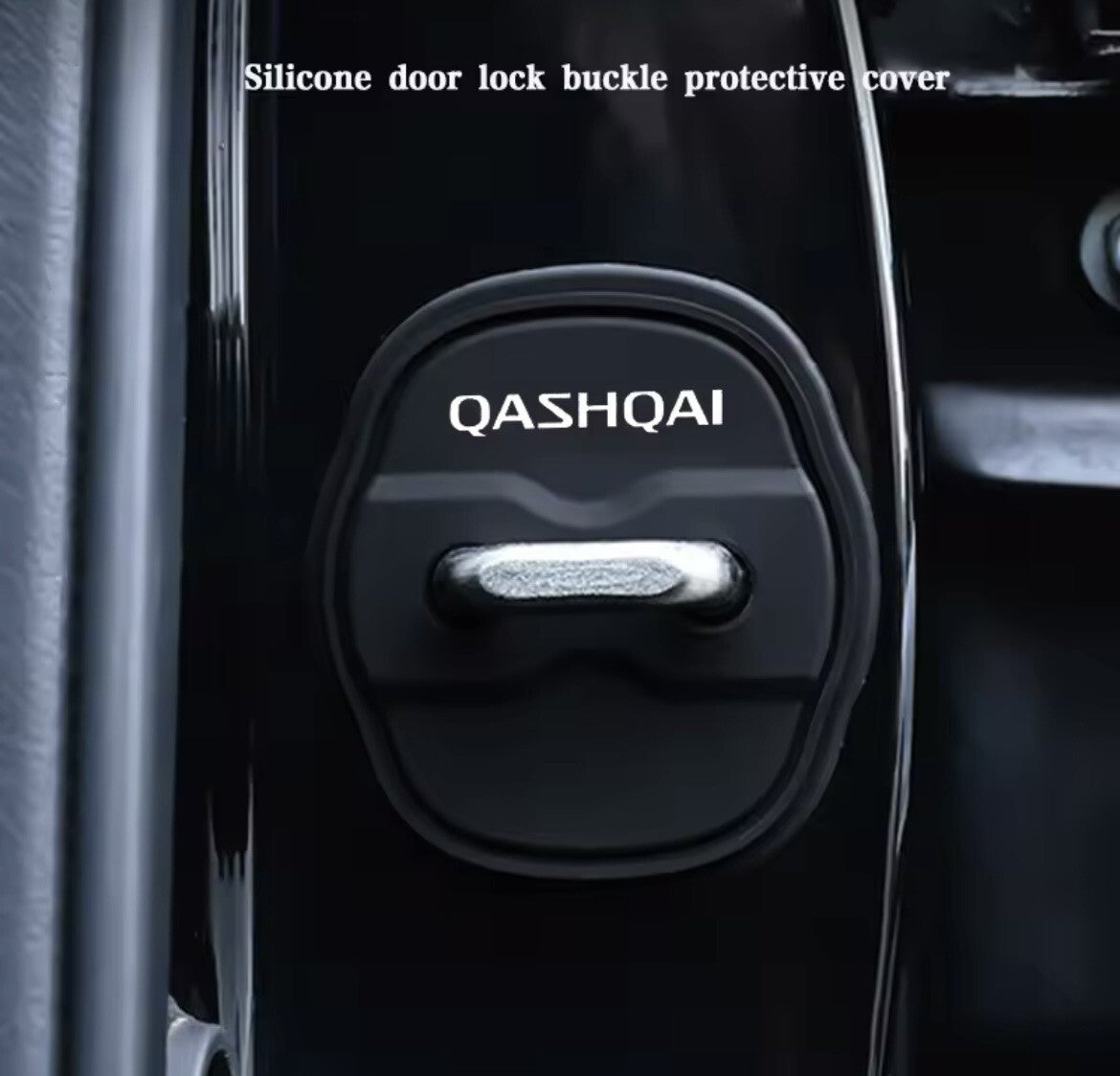 Nissan Qashqai 2007-2022 Black Silicone Door Lock Catch Protector Covers 2pcs