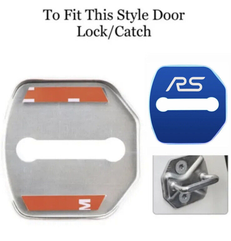 Ford Focus RS Gloss Blue Door Lock Catch Protector Covers Focus RS MK2 MK3 4pcs