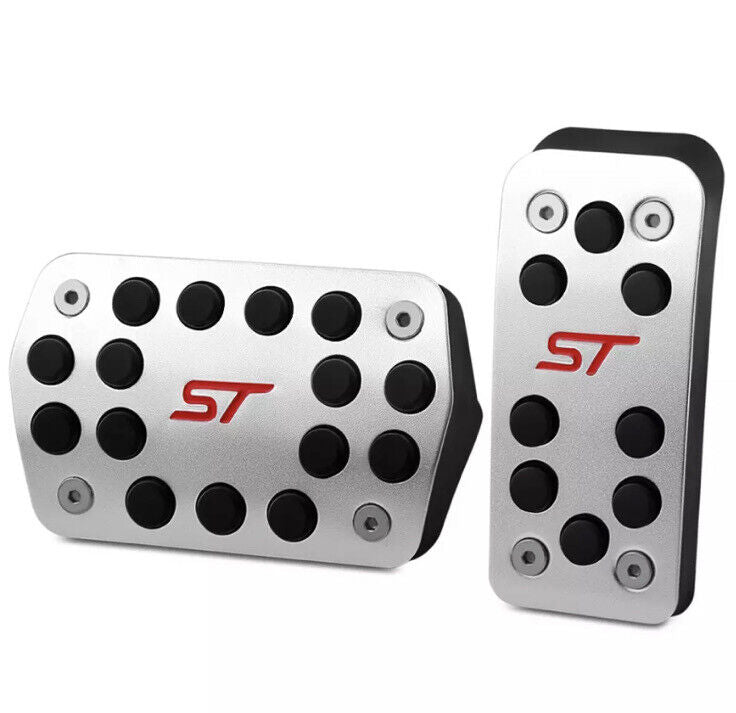 Metal Sport Pedal Covers For Ford Focus ST Kuga Escape Automatic Gas Brake Rest