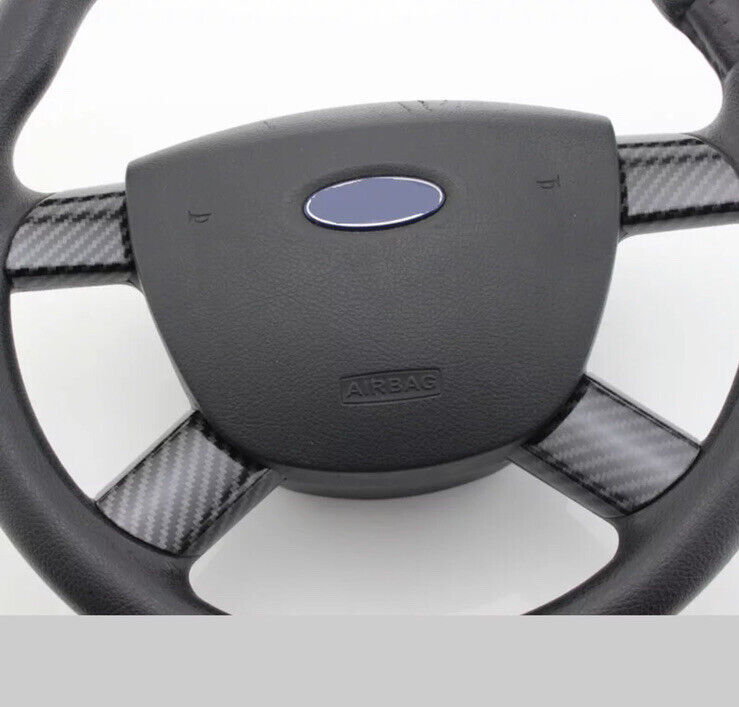 Ford Focus MK2 2005-2011 Carbon Fibre Effect Steering Wheel Trim Covers