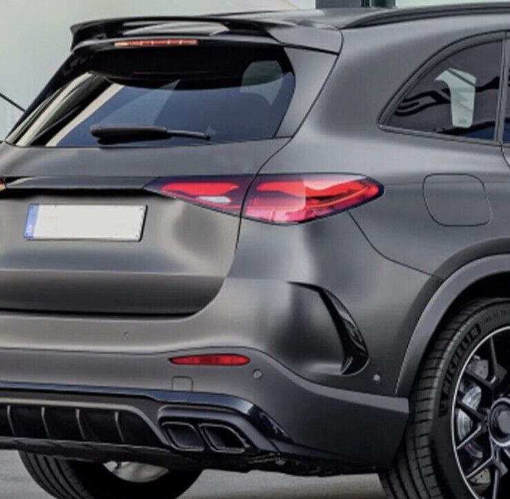 Mercedes GLC Class X254 2023+ Rear Bumper Grille Vent Canards Gloss Black 2pcs