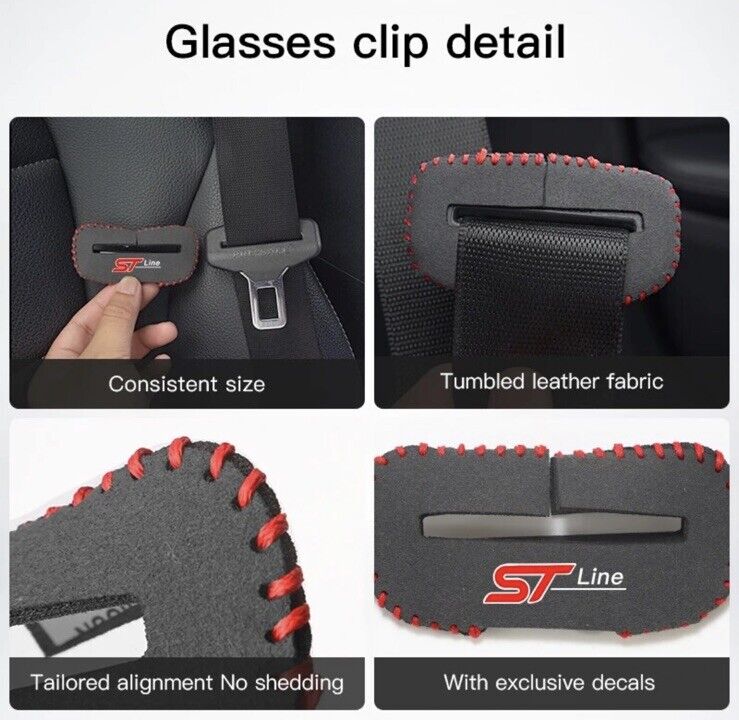 Ford ST Line Seatbelt Buckle Cover For Ford Fiesta Focus Puma Kuga Mondeo