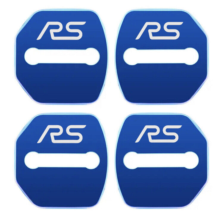 Ford Focus RS Gloss Blue Door Lock Catch Protector Covers Focus RS MK2 MK3 4pcs