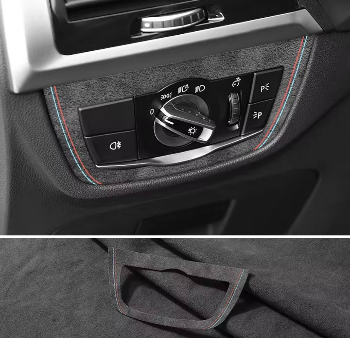BMW X3 G01 X3 G08 X4 G02 Alcantara Interior Headlight Control Panel Surround