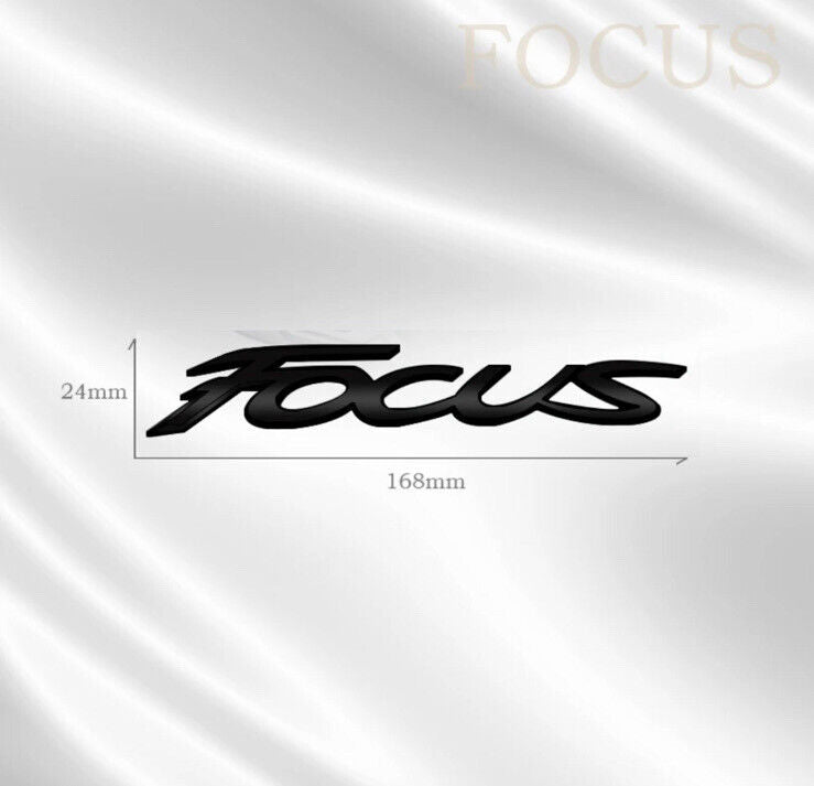 Gloss Black Focus Lettering Badge For Ford Focus MK3 MK3.5 2012-2018 Rear Boot