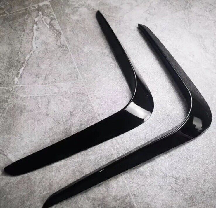 BMW 4 Series 2021-2024 Gloss Black Front Bumper Side Grille Vent Canards 2pcs