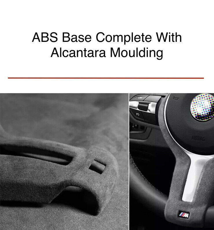 BMW 1 2 3 4 5 Series M Sport Alcantara Steering Wheel Trim Cover Black