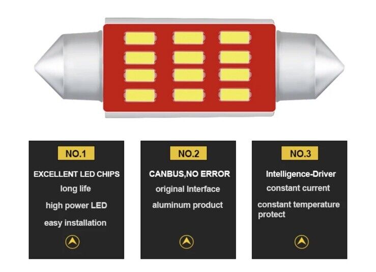 Ford Focus MK1 Cool White Interior LED Light Bulb Kit Canbus Error Free 7pcs