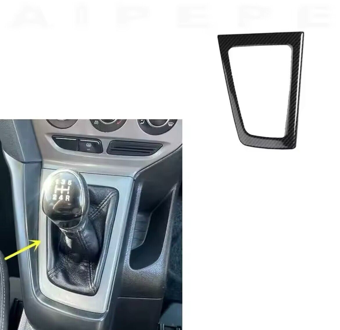Ford Focus MK3 2011-2014 Carbon Fibre Gear Panel Surround Trim Cover Manual RHD