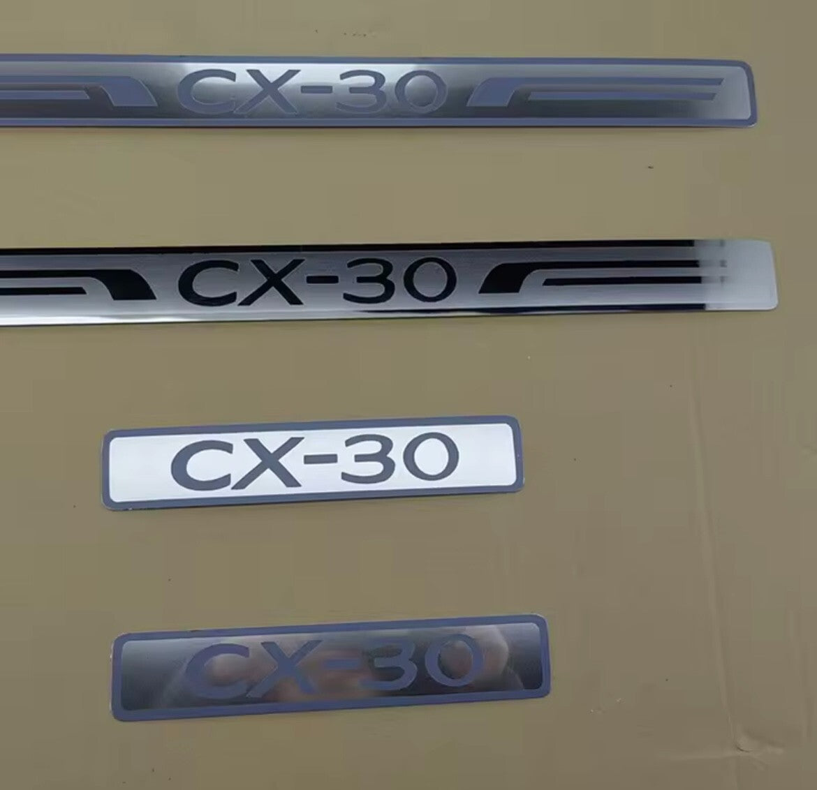 Mazda CX-30 2019 2020 Stainless Steel Door Sill Protector Strips Scuff Plates