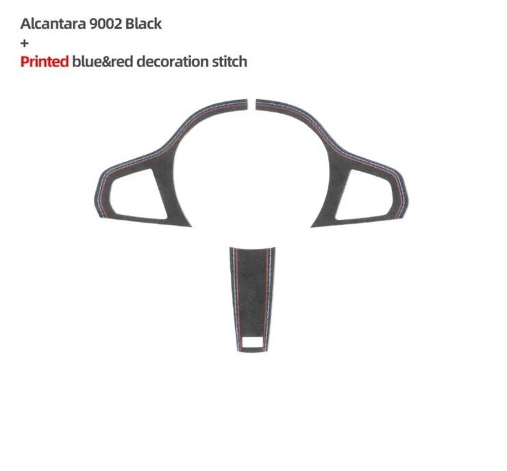 BMW 1357X G Series M Sport Black Alcantara Steering Wheel Trim Cover