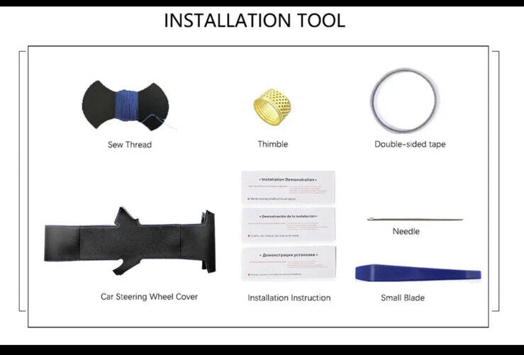 Mini R50 R53 R60 Black Leather Steering Wheel Cover Self Stich Red Centre Line