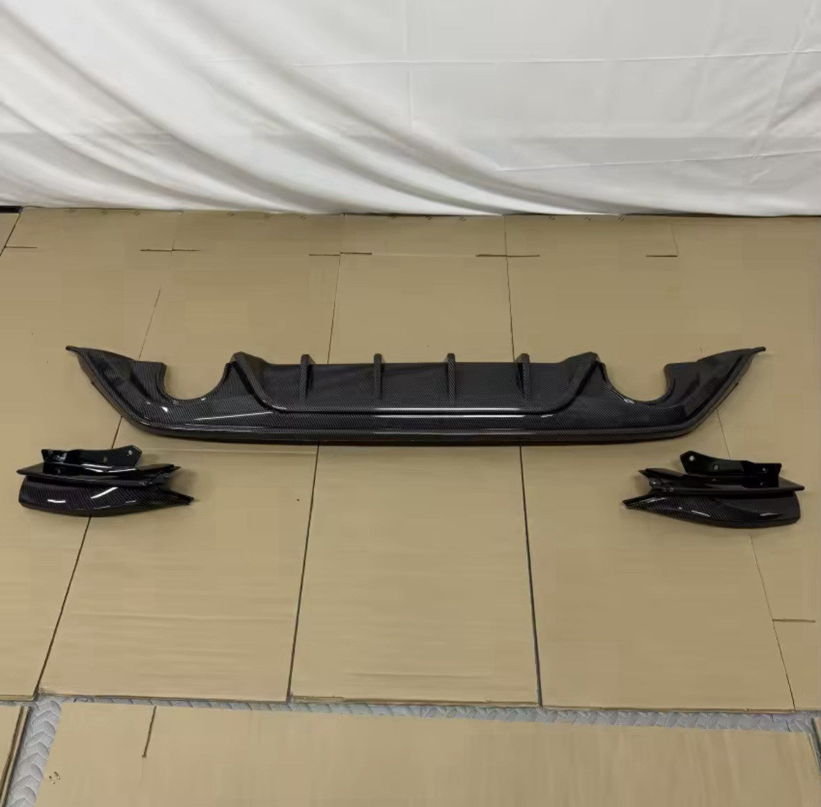 Ford Focus ST MK4 2018-2022 Carbon Fibre Full Rear Bumper Diffuser Body Kit