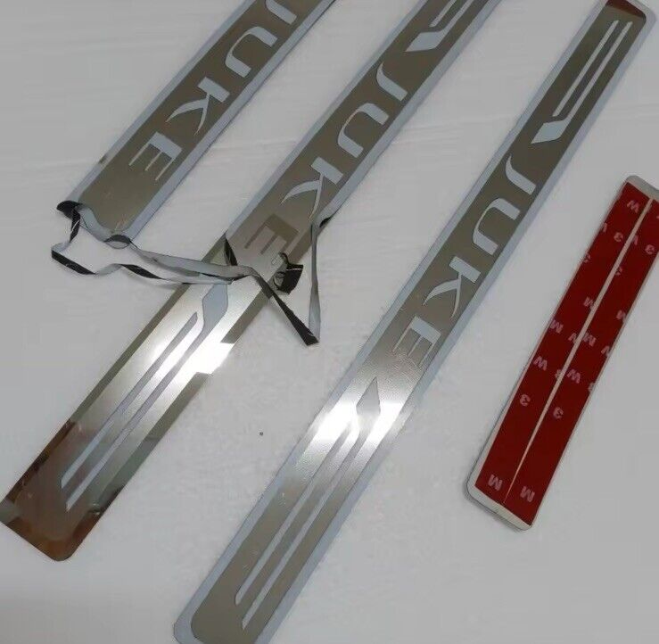 Nissan Juke Stainless Steel Door Sill Scuff Protector Plates Silver 4pcs