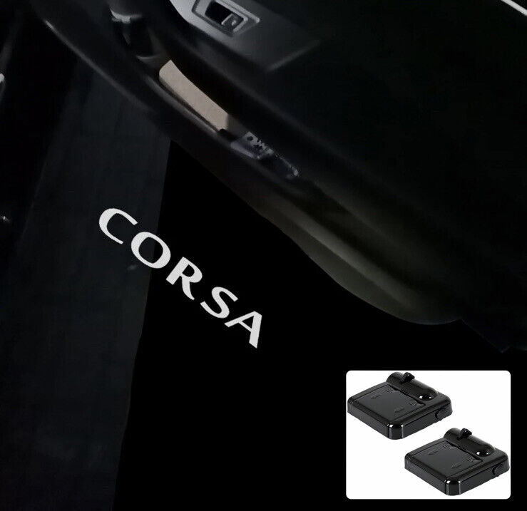 2pcs Wireless Vauxhall Corsa LED Laser Projector Welcome Lights Door Floor Light