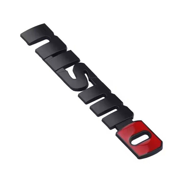 Black & Red Metal Nismo Badge For Nissan Side Fenders Rear Boot 2pcs