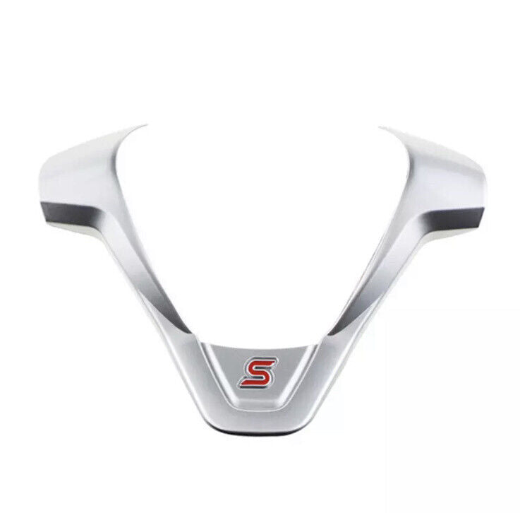 Ford Fiesta MK7 Zetec S Silver Steering Wheel Trim Cover With Red S