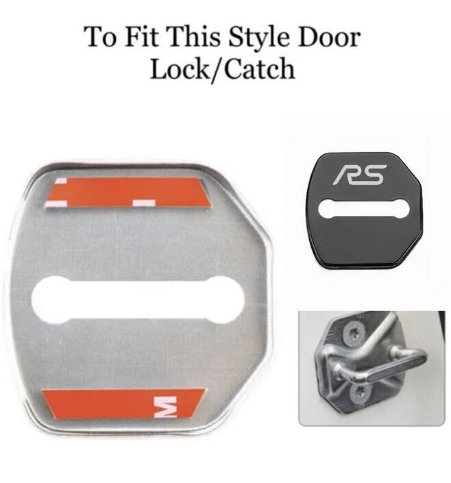 Ford Focus RS Gloss Black Door Lock Catch Protector Covers Focus RS MK2 MK3 4pcs