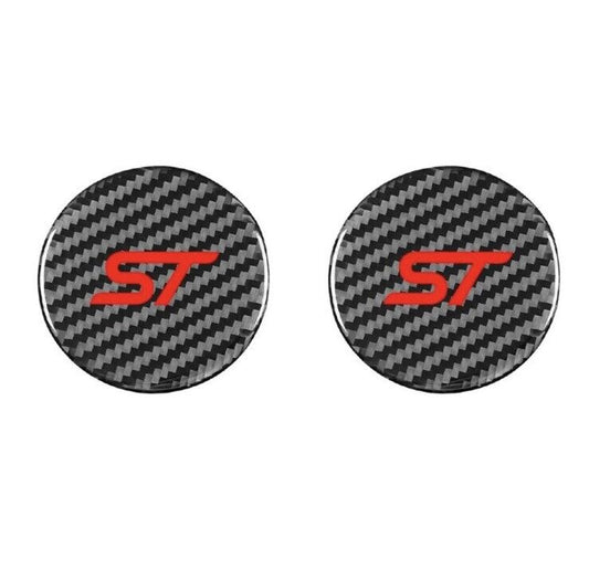 Ford ST Carbon Drink Coaster Cupholder Mat For Ford Fiesta Focus Puma ST 2pcs