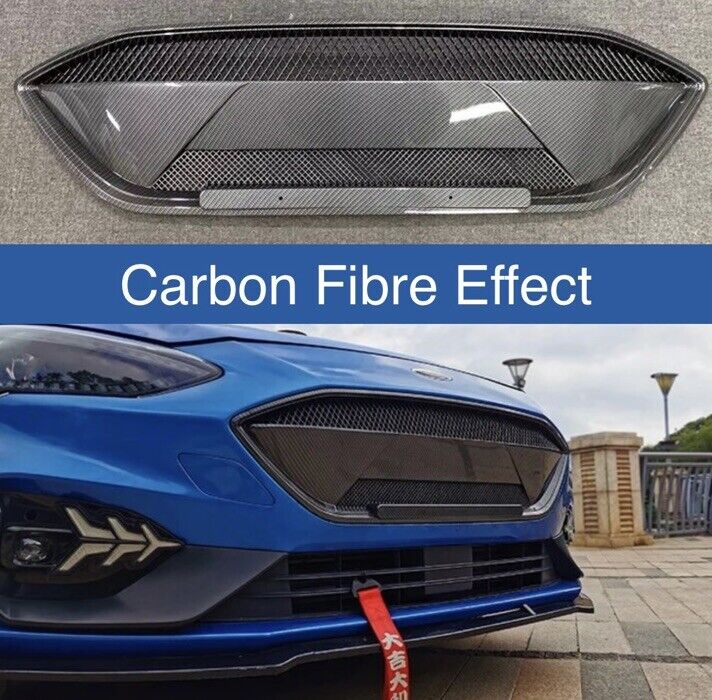 RS Style Carbon Fibre Front Bumper Grille For Ford Focus MK4 ST Line 2019-2021