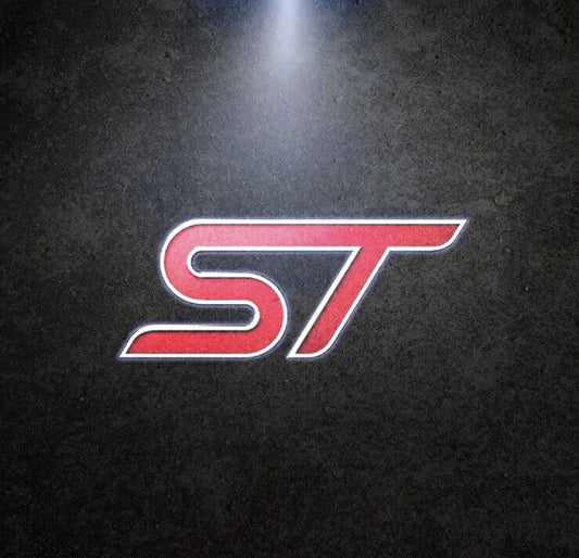 2pcs Wireless ST LED Laser Projector Light Ford Fiesta Focus Mondeo Puma ST Red