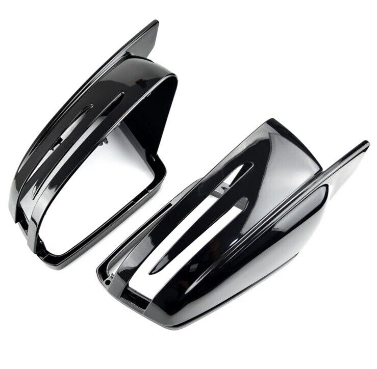 Mercedes A B C CLA E GLA Class Gloss Black Wing Mirror Caps Covers Blade Style