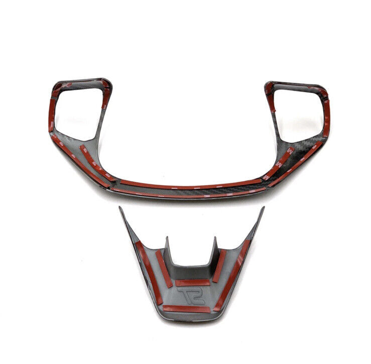 Ford Fiesta MK8 Focus MK4 2018+ Carbon Fibre Effect Steering Wheel Trim Cover