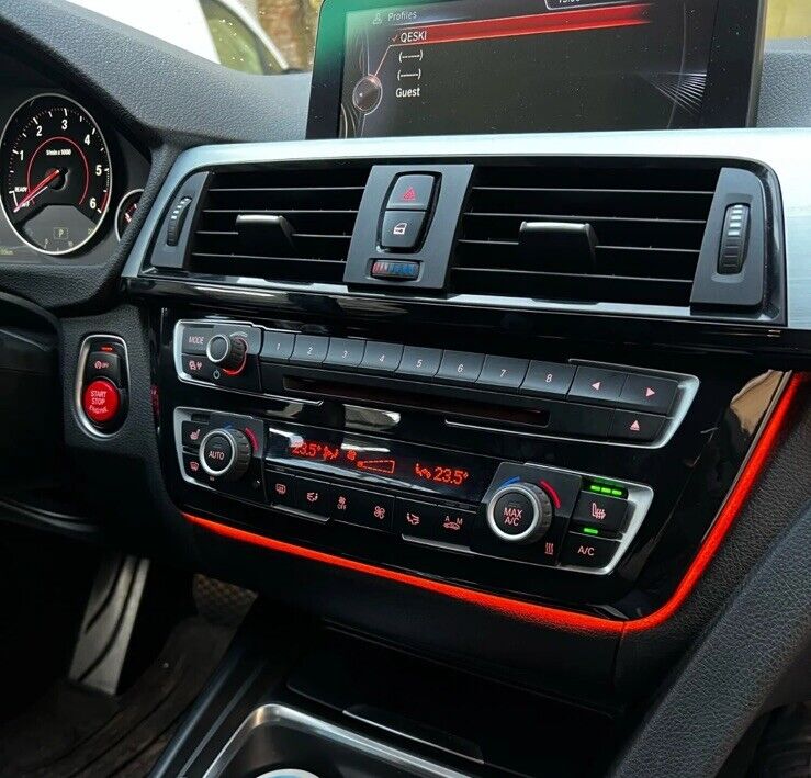 BMW 3 4 Series Gloss Black Air Con Panel Central Dash Trim With Ambient Light