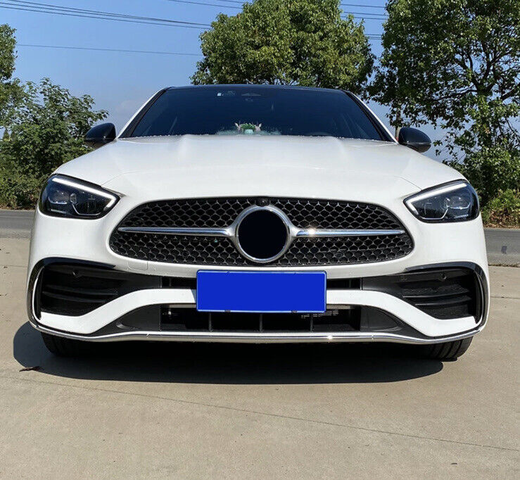 Gloss Black Front Bumper Side Canards For Mercedes Benz C Class W206 2pcs