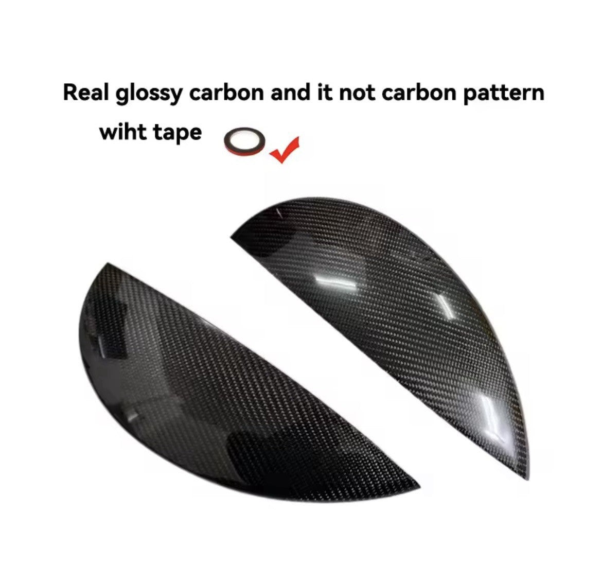 Mini Cooper F54 F55 F56 F57 Carbon Fibre Headlight Eyelids Eyebrows 2pcs