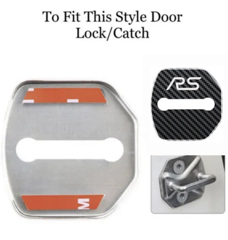 Ford Focus RS Carbon Fibre Effect Door Lock Catch Covers Focus RS MK2 MK3 4pcs