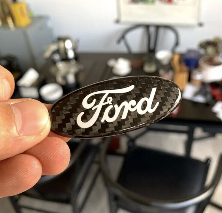 Ford Carbon Fibre Steering Wheel Badge Overlay For Ford Focus MK3 MK3.5