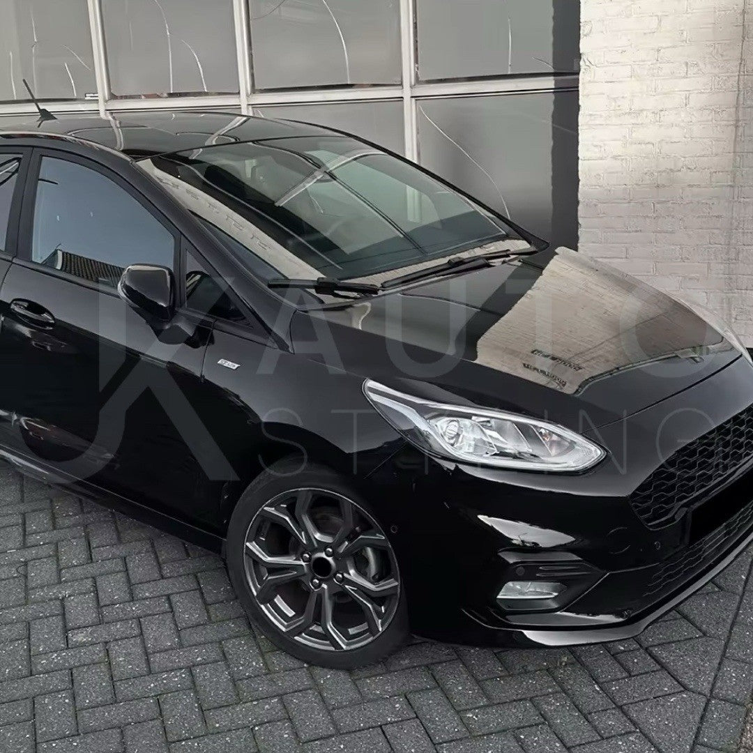Ford Fiesta MK8 2017-2020 Gloss Black Headlight Eyelid Eyebrows 2pcs