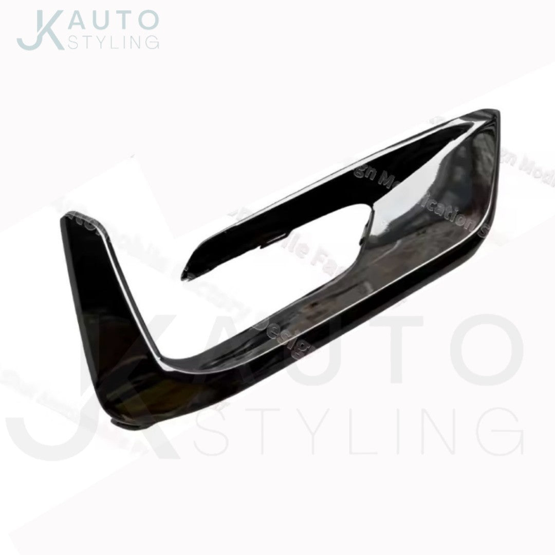 Gloss Black Front Fog Light Surround Trim Inserts Frames For Ford Puma 2019-2024