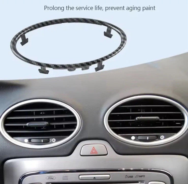 Ford Focus MK2 Carbon Fibre Air Con Vent Outlet Surround Replacement Trim 1pc