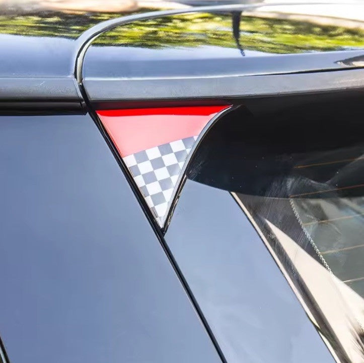 Mini Cooper F56 Rear Window Side Corner Trim 3D Gel Badges JCW Style 2pcs