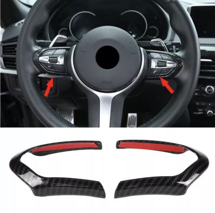BMW 1 2 3 4 5 6 Series M Sport Carbon Fibre Effect Steering Wheel Trim Cover