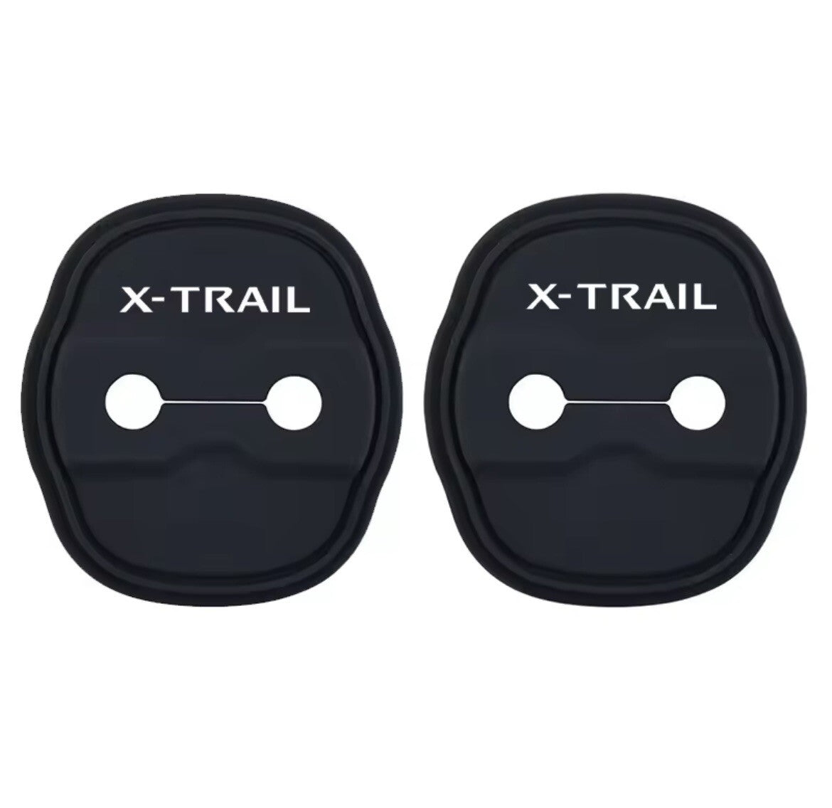 Nissan X-Trail Black Silicone Door Lock Catch Protector Covers 2pcs