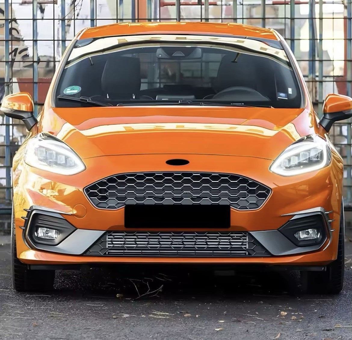 Ford Fiesta MK8 ST Line Gloss Black Front Bumper Canards Aero Kit Accents 2pcs