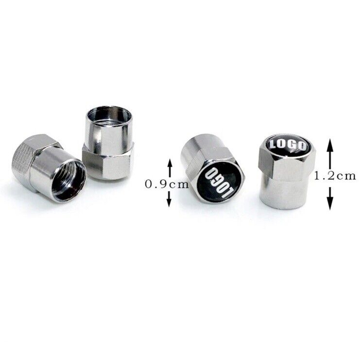4pcs Silver Metal VXR Tyre Stem Valve Dust Caps For Vauxhall Astra Corsa VXR