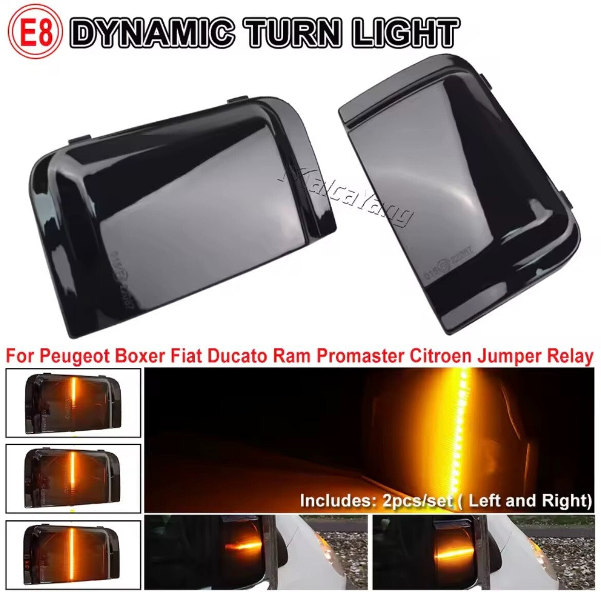 Peugeot Boxer Citroen Jumper Fiat Ducato Dynamic Sequential Mirror Indicators