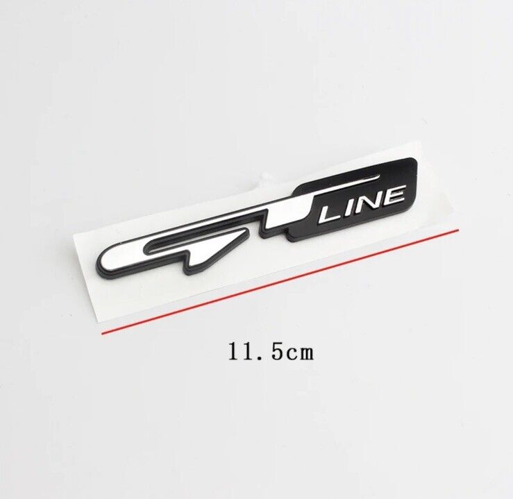Kia GT Line Badge Chrome And Black Metal For Kia Ceed Picanto Sportage Stonic