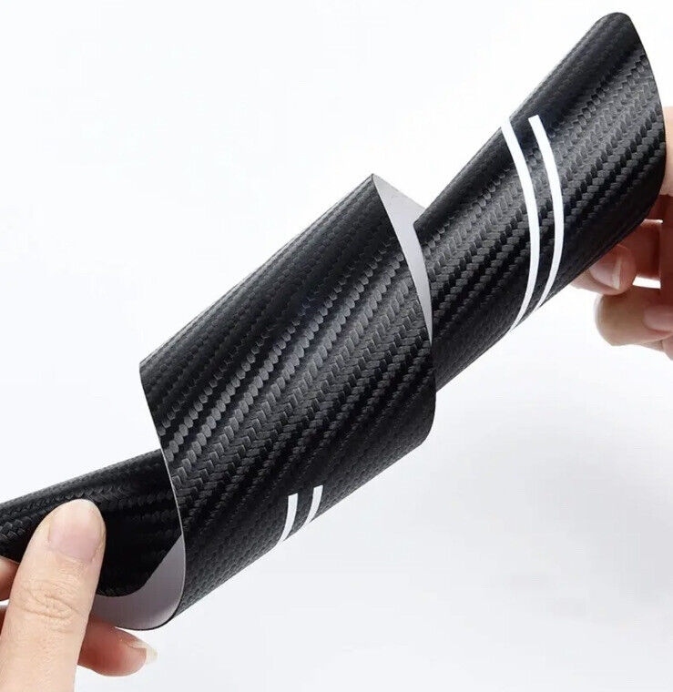 Vauxhall Corsa Carbon Fibre Effect Adhesive Door Sill Strip Protectors Vinyl